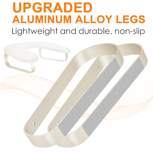 Arm Rest for Nails Tech Upgraded 10° Inclined, U-Shaped Manicure Nail Arm Rest Stand, Nail Armrest for Nail Tech Hand Rests with Aluminum Alloy Holder Non-Slip