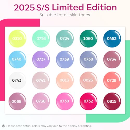 modelones 24Pcs Gel Nail Polish Set, 20 Colors Summer Neon Gel Polish Set Rainbow Colors with Glitter & Glossy & Matte Top + Base Coat Soak Off LED Nail Art Kit Salon at Home