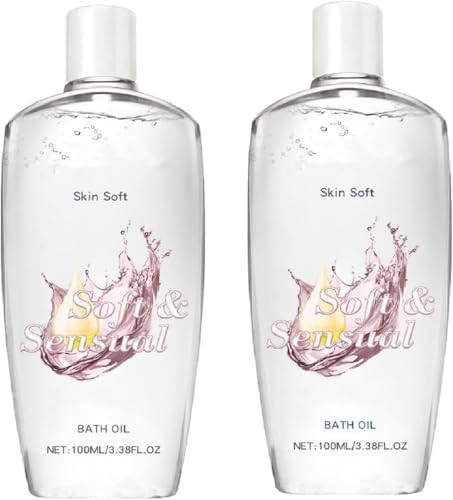 Soft Sensual Bath Oil, Women's Original Bath Oil - Long-Lasting Hydration, Nourishes, Smooths, Firms, Suitable for All Skin Types (2 pcs)
