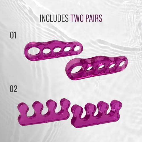 TRIHARD Toe Spacers | Foot Alignment & Bunion Relief | One Size Silicone Yoga Toe Separators & Post-Run Toe Corrector for Mobility & Pressure Relief