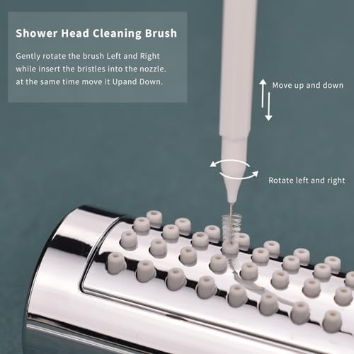 Shower Head Cleaning Brushes, Anti Clogging Cleaner Brush Shower Nozzle Clog Tools Showr Head Nozzle Picks Small Showerhead Cleaner Brush for Small Holes Gaps Nozzles Crevices Jewelry Cleaning 20PCS