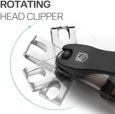 Nail Clippers, Steinder® Easy 360 Rotation Nail Clippers Set Made in Korea/cortauñas cortaúñas de Manos y pies/Gift for Men & Women Convenient Senior for Thick Toe Nail.