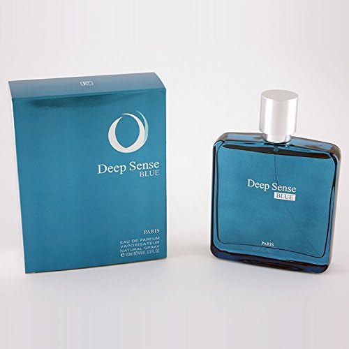 Deep Sense Blue Eau de Parfum for Men, 3.4 Ounce