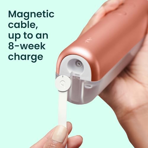 quip Water Flosser with Replacement Tip - Cordless Water Flosser with Adjustable Pressure - Teeth Cleaner Pick with 360 Degree Rotating Replaceable Tip, Rechargeable Water Dental Pick - Copper