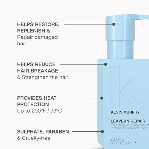 KEVIN.MURPHY LEAVE-IN.REPAIR - Keratin Hair Treatment - For All Hair Types - Damaged Repair - Heat Protectant - Cruelty Free Care - 200 mL / 6.7 fl oz