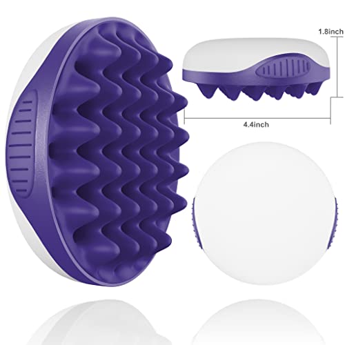 Silicone Brush for Curly, Afro, and Wavy Hair - Two-Sided Wave Tool for Long and Short Styles, Large and Small Curl Combs for Men, Women, Boys, and Girls - Purple, 1 Pcs