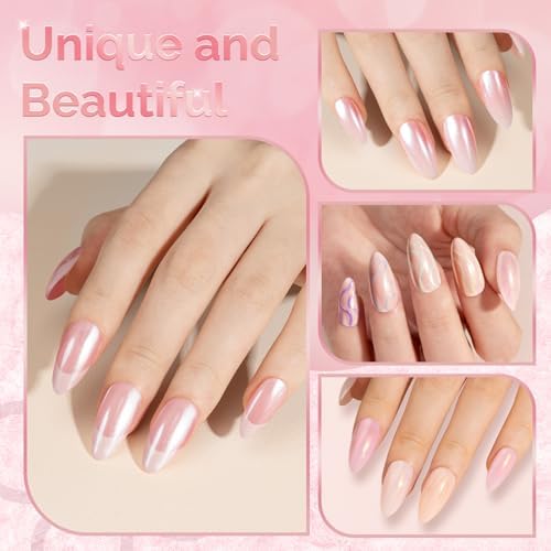 MelodySusie 16Pcs Chrome Nail Powder for Gel Nails,Metallic Mirror Effect Pigment Stylish and Technological Fine Glitter for Home DIY Salon Use