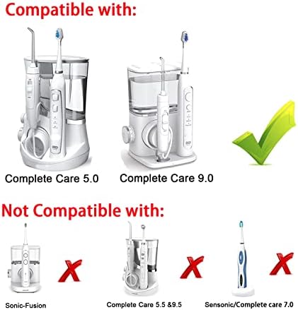 Replacement Toothbrush Heads Fits for Waterpik Complete Care 9.0 (CC-01), Care 5.0 (WP-862) Sonic Electric Tooth Brush Refill(8-pc), Pisonicleara