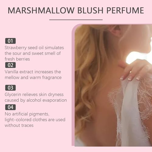 Pink Blush Perfume, A Long-Lasting Fragrance, Portable Set, For Feminine, Youthful Women,Suitable For Sensitive Skin, Dates, Commutes, and Various Other Scenarios