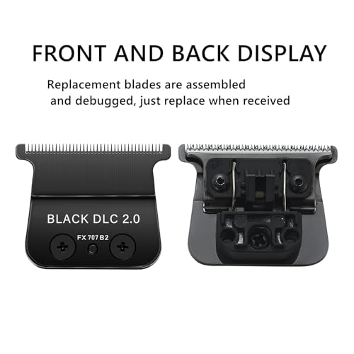 FX707Z Replacement DLC 2.0 Trimmer Blade Compatible with BaByliss FX787 & FX726 Trimmer,Compatible with BaByliss DLC 2.0 Trimmer Blade,Black