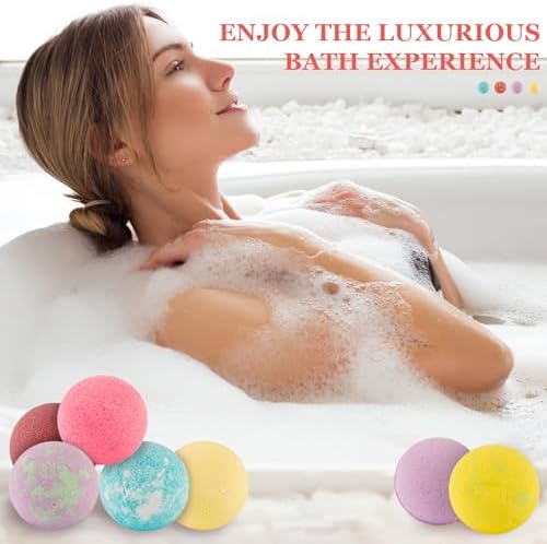 Bath Bombs for Women Gift Set, 50 Pcs Natural Organic Bubble Bathbombs with 10 Rich Scents, Handmade Bubble Bath Fizzy, for Bubble Bath Spa,Her/Him,Wife,Girlfriend,Mother Present Giving