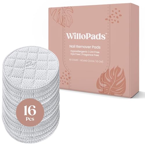 UPDATED Willopad Refills for Willowash Acrylic Nail Remover - 16 Count - Round - Willopads