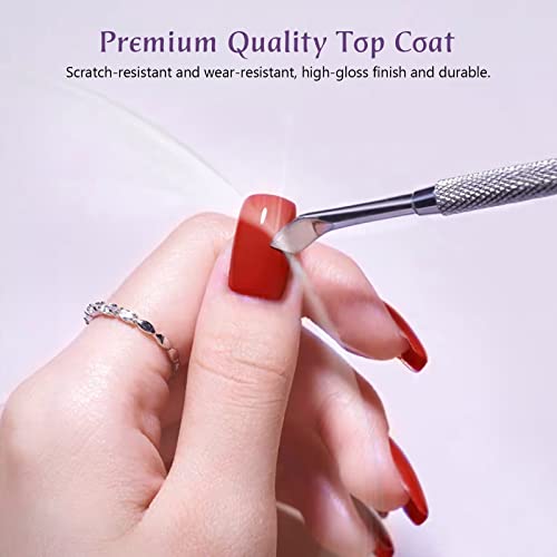 SAVILAND 100 G Top Gel Coat: 3.5 OZ Large Capacity No Wipe Top Gel Coat Clear Gel Nail Polish Soak Off U V LED Gel for Starters Professionals Home DIY Nail Salon Manicure