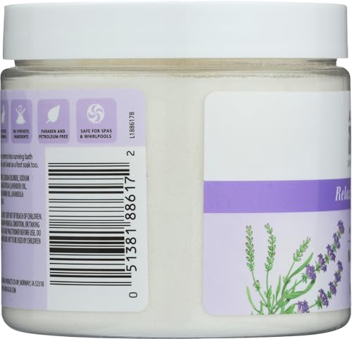 Aura Cacia Relaxing Lavender Aromatherapy Mineral Bath | 16 oz. Jar