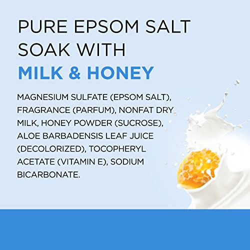 Dr Teal's Epsom Salt Magnesium Soak, Soften & Nourish with Milk and Honey, 3 lbs