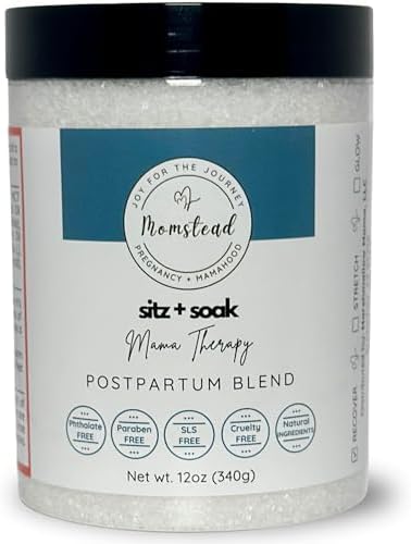 Sitz and Soak Mama Therapy | Postpartum Sitz Bath | Epsom Salt and Essential Oil Postpartum Bath Salts | Non-Toxic | All Natural