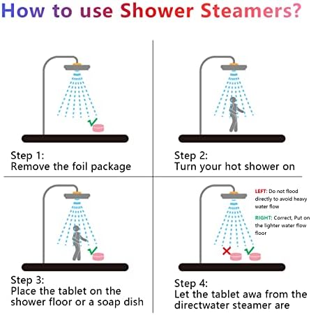 Shower Steamers Aromatherapy, 18-Pack Shower Bombs, Birthday Gifts for Wife Women Mom Her Daughter, Organic Eucalyptus Mint Rose Lavender Chamomile Watermelon Essential Oil, Gifts for Men