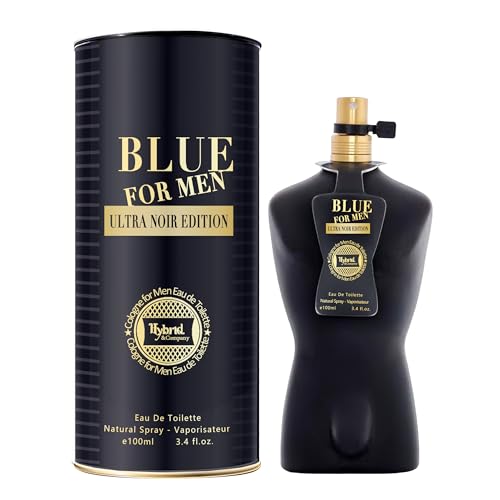Hybrid & Company Blue For Men Ultra Noir Eau De Toilette Vaporisateur Natural Spray 3.4 Fl Oz