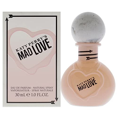 Katy Perry Mad Love, Eau de Parfum, 1 fl. oz., Women's Fragrance by Katy Perry with Floral, Fruity & Feminine Scents Mixed with Warm & Sexy Musk & Wood. An Appealing & Attractive Gift.