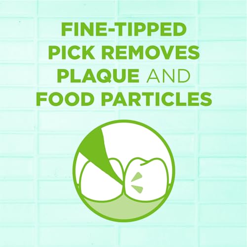 GUM Angled Floss Picks, Perfect for Tight Teeth, Extra Strong Shred-Resistant Dental Floss, Angled for Easy Reach, Dental Flossers for Adults, Fresh Mint Flavor, 75ct (4pk)