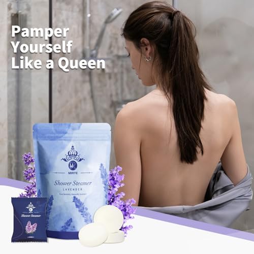 Shower Steamers, 18 Pack XL Lavender Shower Bath Bombs Aromatherapy with Essential Oils, Self Care Gifts for Women Wife, Unique Gifts for Dad、Mother and Wife