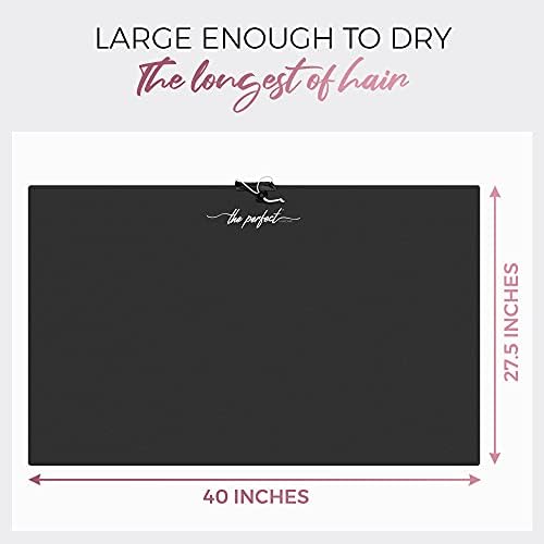 Microfiber Hair Towel Wrap for Women - Gift and Travel - Smooth like Silk - Curly, Wavy, Straight Hair Girls - Plopping Essential - Anti-Frizz, Fast Drying, Works Better than a T-Shirt