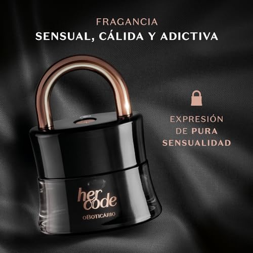 O Boticário Her Code Eau de Parfum, Long-Lasting, Fruity Floriental Fragrance Perfume for Women, 1.7 Ounce