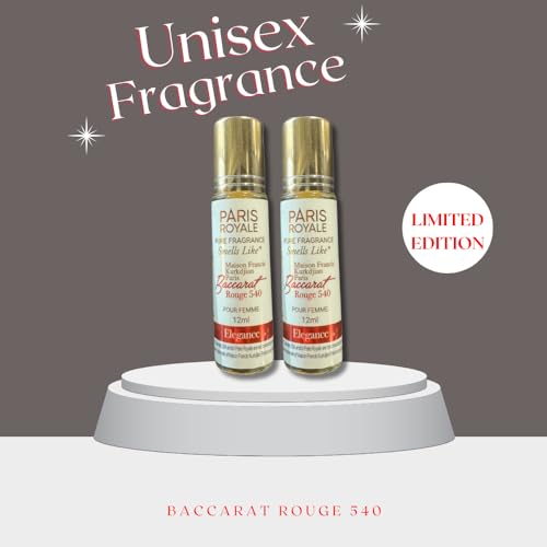 Perfume smells like Baccarat Rouge 540 Parfum Roll On Oil 12ml for Women (Pack of 2)