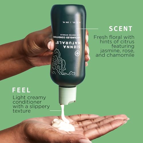 Sienna Naturals - Untangled Moisturizing Conditioner – Anti Frizz - Hydrating for Dry, Damaged & Color-Treated Hair – Strengthens & Softens w/Baobab & Aloe – Clean, Vegan, Sulfate-Free, 11oz