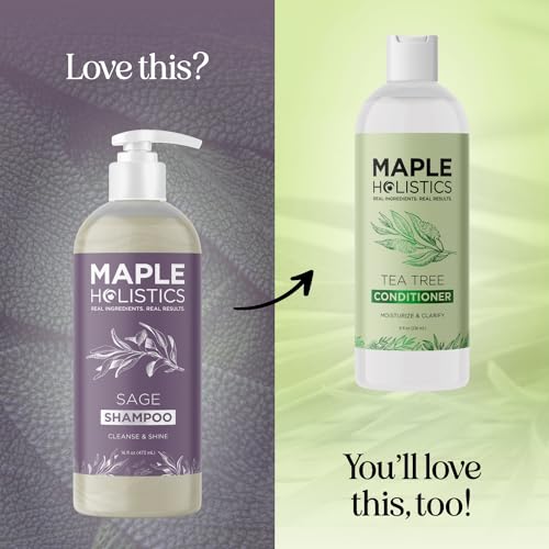 Sage and Rosemary Shampoo Sulfate Free - Ultra Clarifying Shampoo for Build Up and Dry Scalp Treatment with Cleansing Essential Oils for Hair - Sulfate Free Shampoo for All Hair Types with Sage Oil