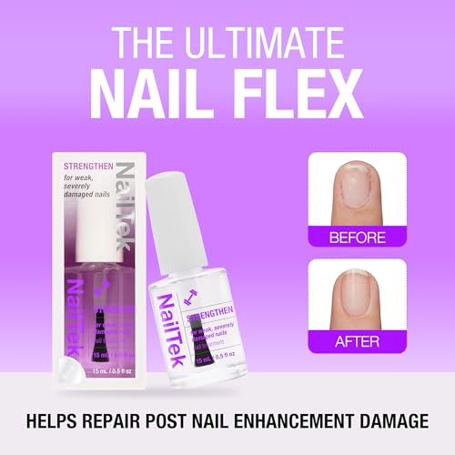 Nail Tek Formula 4 Xtra Nail Strengthener Polish – Protein-Enriched Repair Treatment for Weak & Damaged Nails, 0.5 fl oz