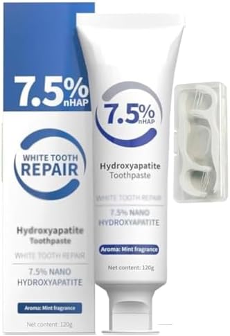 Peachloft Teeth Whitening Toothpaste, 7.5% Nano Hydroxyapatite Toothpaste,Fluoride Free Hydroxyapatite Toothpastes, White Tooth Repair | Enamel Repair & Fresh Breath (1PC-B, Large)