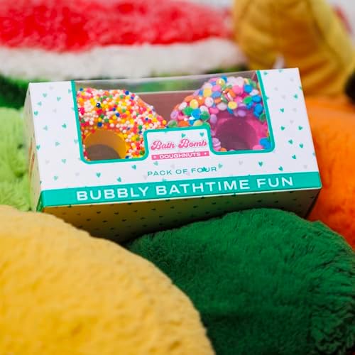 Donut Bath Bomb Gift Set (4 Piece) - Moisturizing, Fun Shaped Bath Bombs | Gift for Birthdays, Valentine's, Easter, Christmas, Mother's Day and More