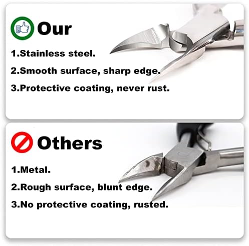 Podiatrist Toenail Clippers for Ingrown&Thick Toenails, alicates para uñas de pies, Luxury Wooden Handle Nail Clippers, Professional Toenail Cutter for Seniors, Men, Women