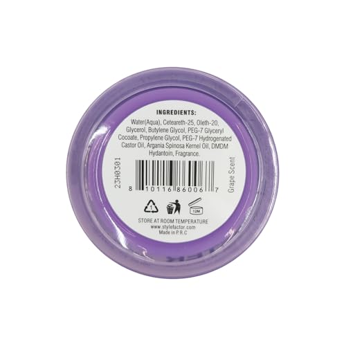 Style Factor Edge Booster Strong Hold Water-Based Pomade 3.38oz - Grape Scent