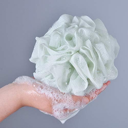 Mesh Pouf Bath Sponge Exfoliating Shower Ball Pom Cleaning Accessory