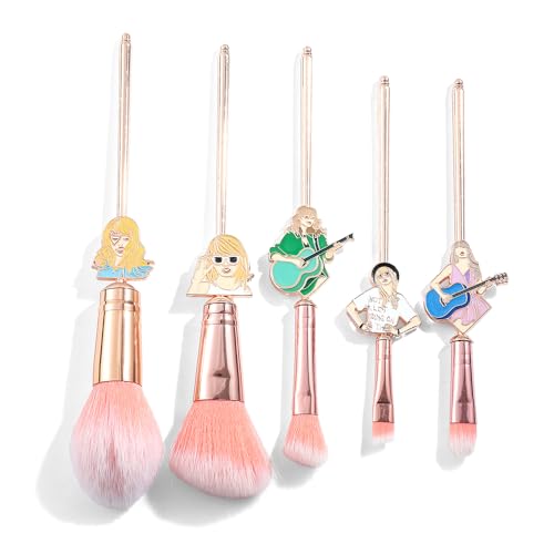 Famous Pop Female Singer Makeup Brush Set - Creative Metal Taylor Makeup Brushes, Makeup Gifts for Fans, Female Friends, Collectible Souvenirs (Taylor Cosmetic Brushes)