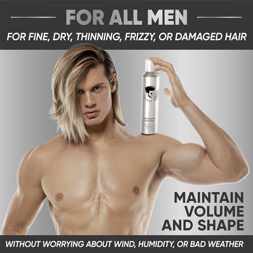 Avenue Man Hair Thickening Spray for Men - Professional Volumizing & Strong Hold Texturizing Spray for Men - Humidity Resistant & Easy Rinse Formula - Long-Lasting Mens Hairspray Extra Hold - 8.5 oz