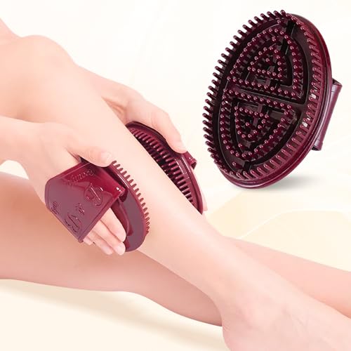 Meridian Brush Massage Body,Beauty Salon Professional Custom Meridian Brush,Portable Body Handheld Massage,Full Body Relaxation Comb Brown(2PCS)