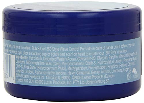 Lusters S-Curl 360 Wave Control Pomade 3 Ounce (88ml) (6 Pack)
