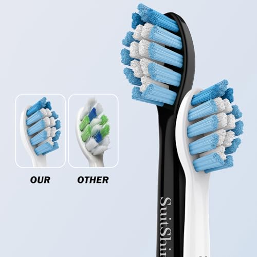 Replacement Toothbrush Heads Compatible with Philips Sonicare and More Click-on Handles 8 Pack White