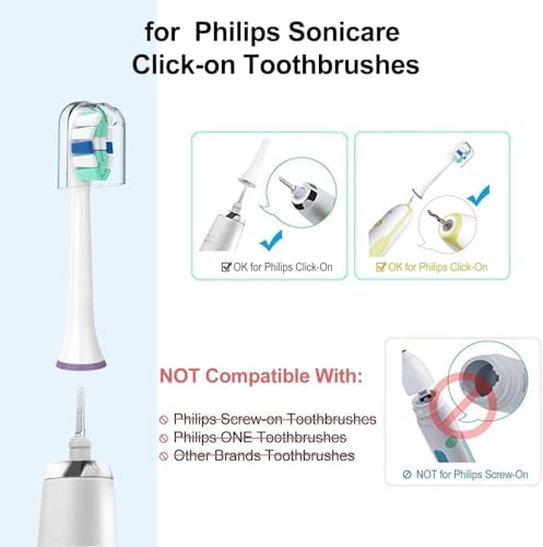 Replacement Toothbrush Heads for Philips Sonicare – Compatible with C1/C2/C3/A3/G2/G3/W3, 4100/5100/6100 Series, DiamondClean & More, 8 Packs