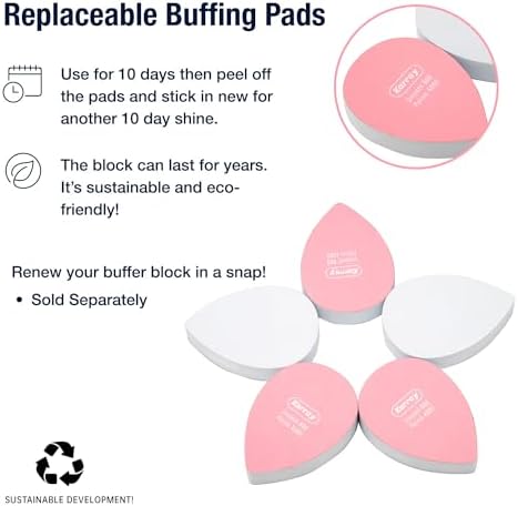 Nail Files and Buffers for Natural Nails Shine Polishers Buffer Blocks Fingernail Buffer Block 800/4000 Grit Pack of 5 (A-Drop)