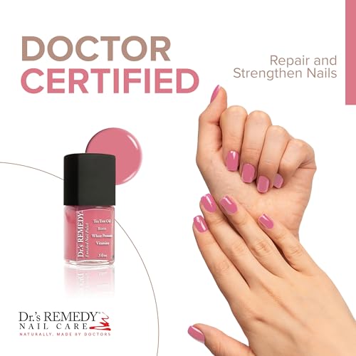 Dr’s Remedy Enriched Nail Polish: Non Toxic, All Natural, and Organic - Doctor Formulated: Strengthens, Restores, Heals, and Protects '24-Free' - SERENE Salmon