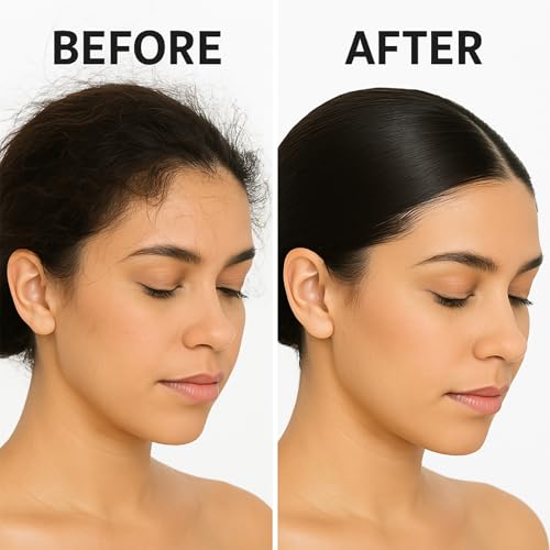 4-in-1 Styling Cream for Flyaways, Curl Defining & Shine – with Slick Back Boar Bristle Brush & Hair Wax Stick – Smooth Sleek Hair Tamer Set, Non-Greasy, for Women & Kids