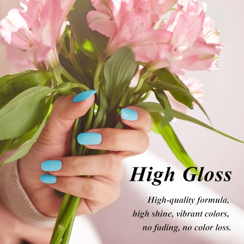 PHOENIXY Gel Nail Polish Kit with U V Light 48W, 56 Pcs 108 Effects Gel Nail Polish Kit Base Matte Glitter Top Coat Manicure Nail Set Gifts for Women