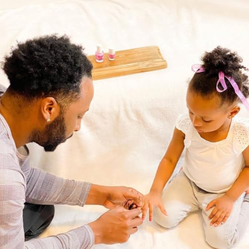 Piggy Paint | 100% Non-Toxic Girls Nail Polish | Safe, Cruelty-free, Vegan, & Low Odor for Kids | Tiny Tiaras (4 Polish + Nail Art Gift Set)