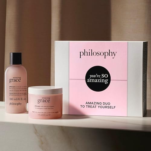philosophy you're so amazing gift set - 2-pc. amazing grace hydrating shower gel (6oz) & whipped body crème (4oz) - moisturizing bath & body duo for women