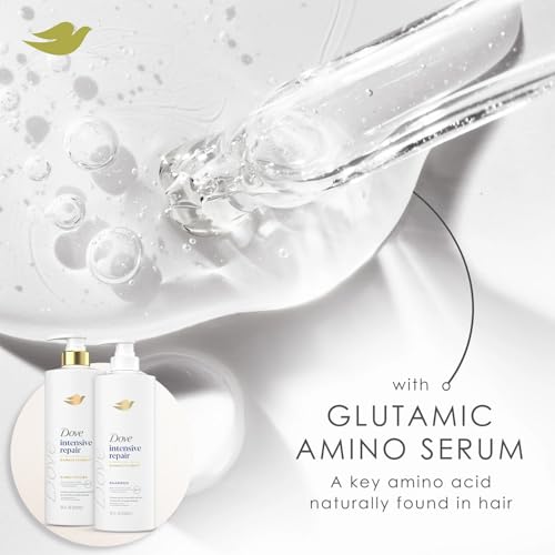 Dove Shampoo, Conditioner & Serum Set, Intensive Repair – Damage Therapy Bio-Protein Care Formulas for Restoring Dry, Damaged Hair (3 Piece Set)