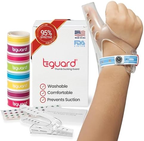 AeroThumb Stopper Kit – Thumb Sucking, Biting & Licking Deterrent for Babies to Toddlers – Thumb Sucking Guard for Bad Habit Prevention & Treatment – Small (Ages 4 & Under, Less Than 40 lbs.)